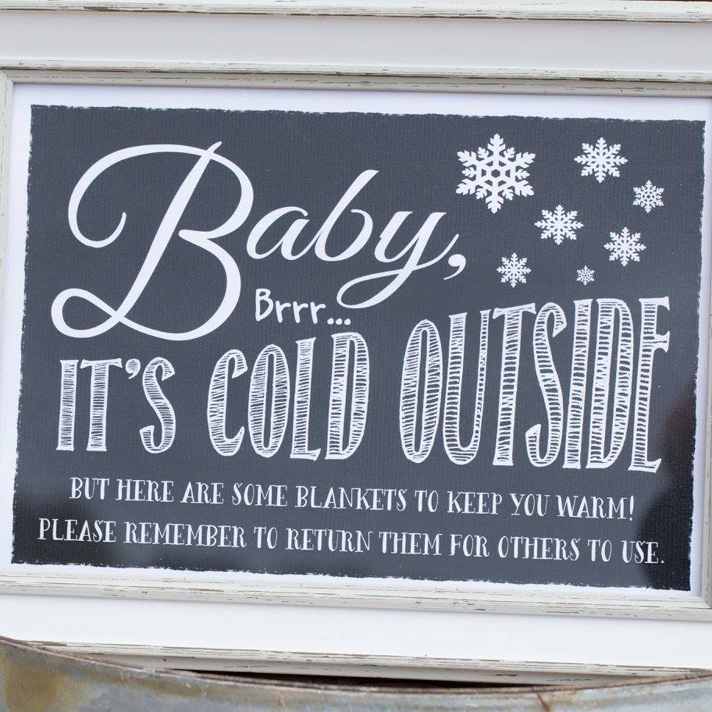 Cuddle blanket sign