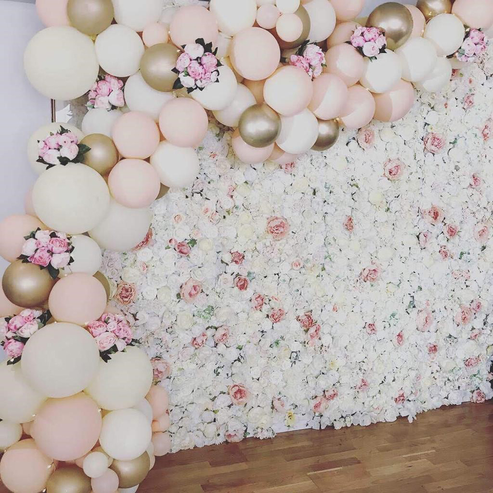 Flower Wall with balloons
