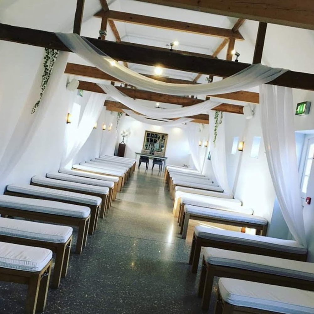 Southend barns ceremony draping