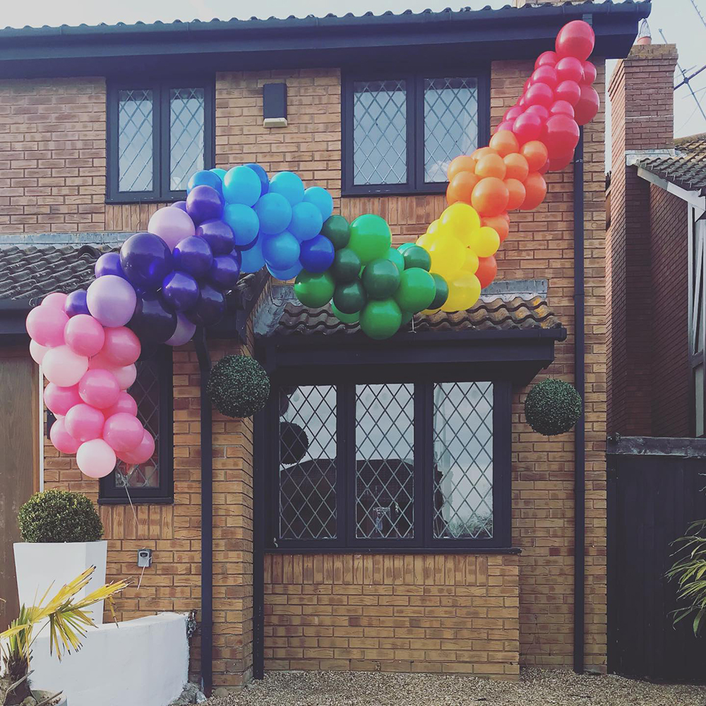 rainbow balloons